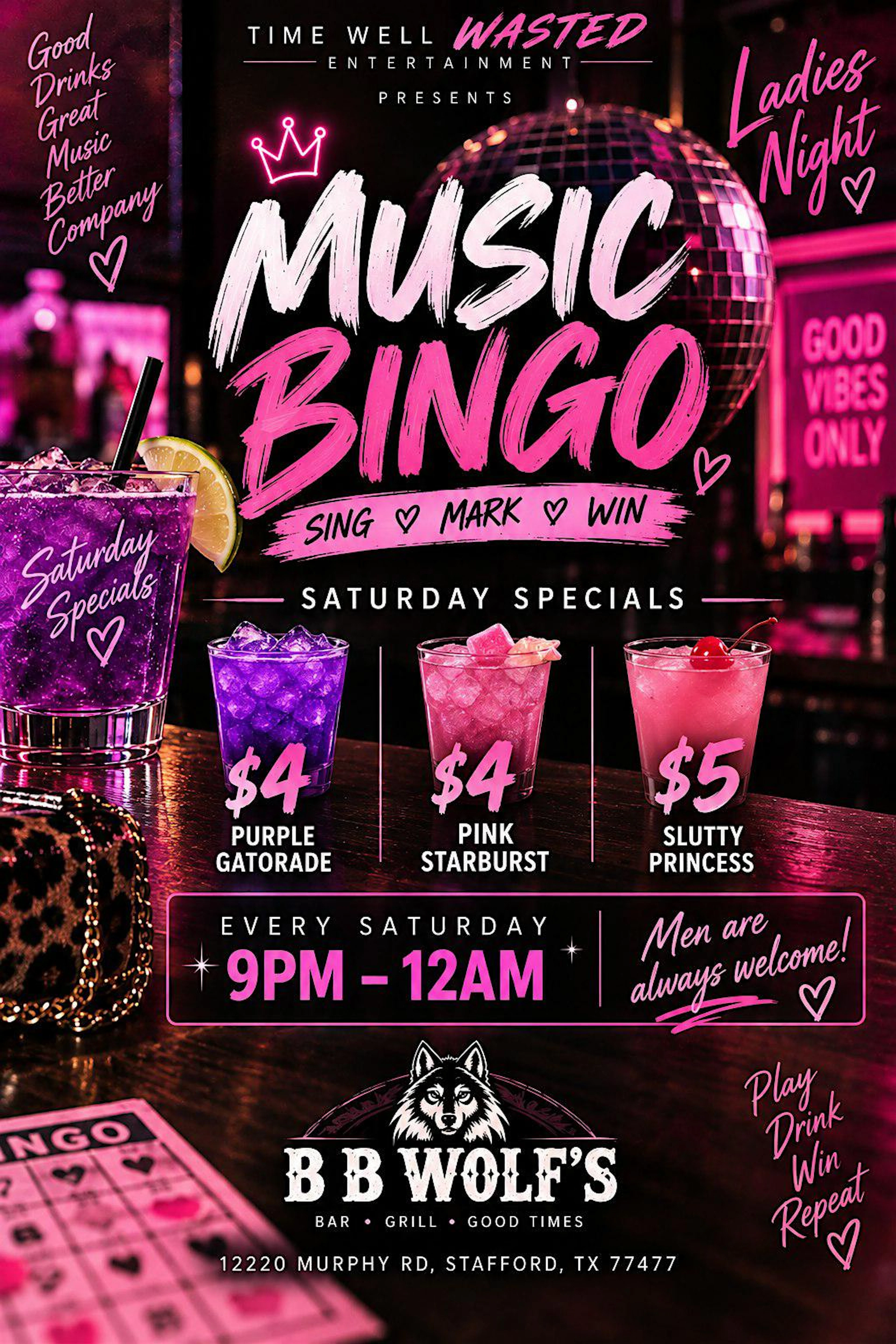 Music event at B B Wolf's