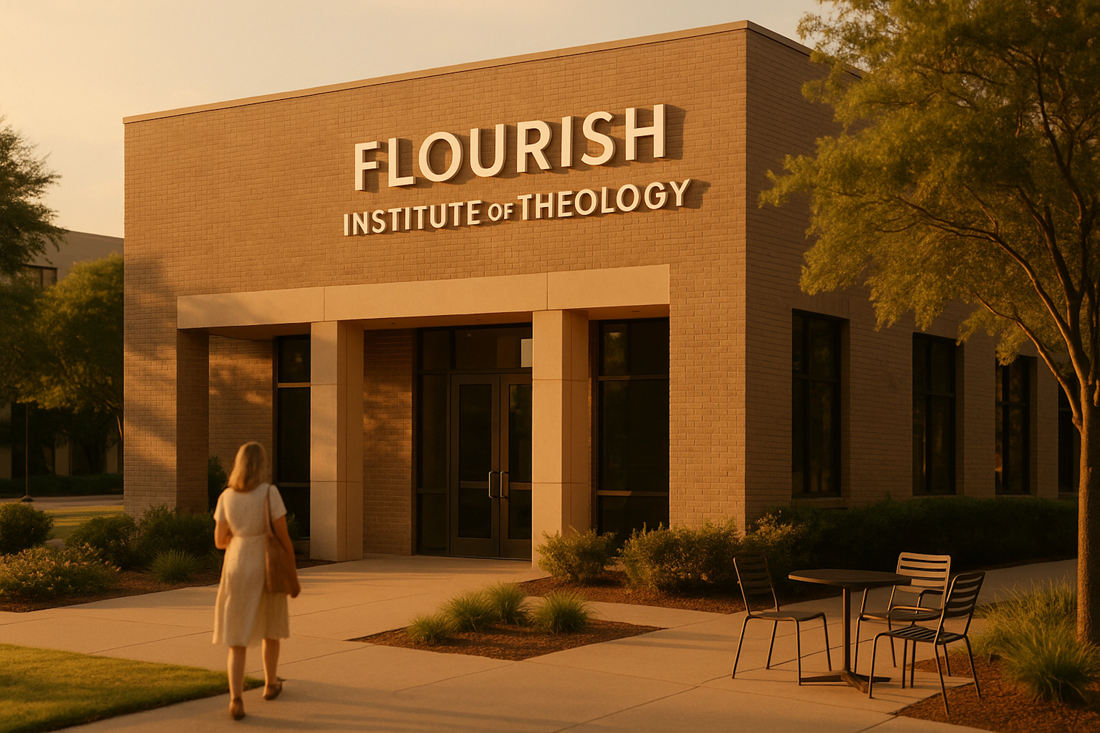 Introduce the nearby Flourish Institute of Theology as a local educational institution.