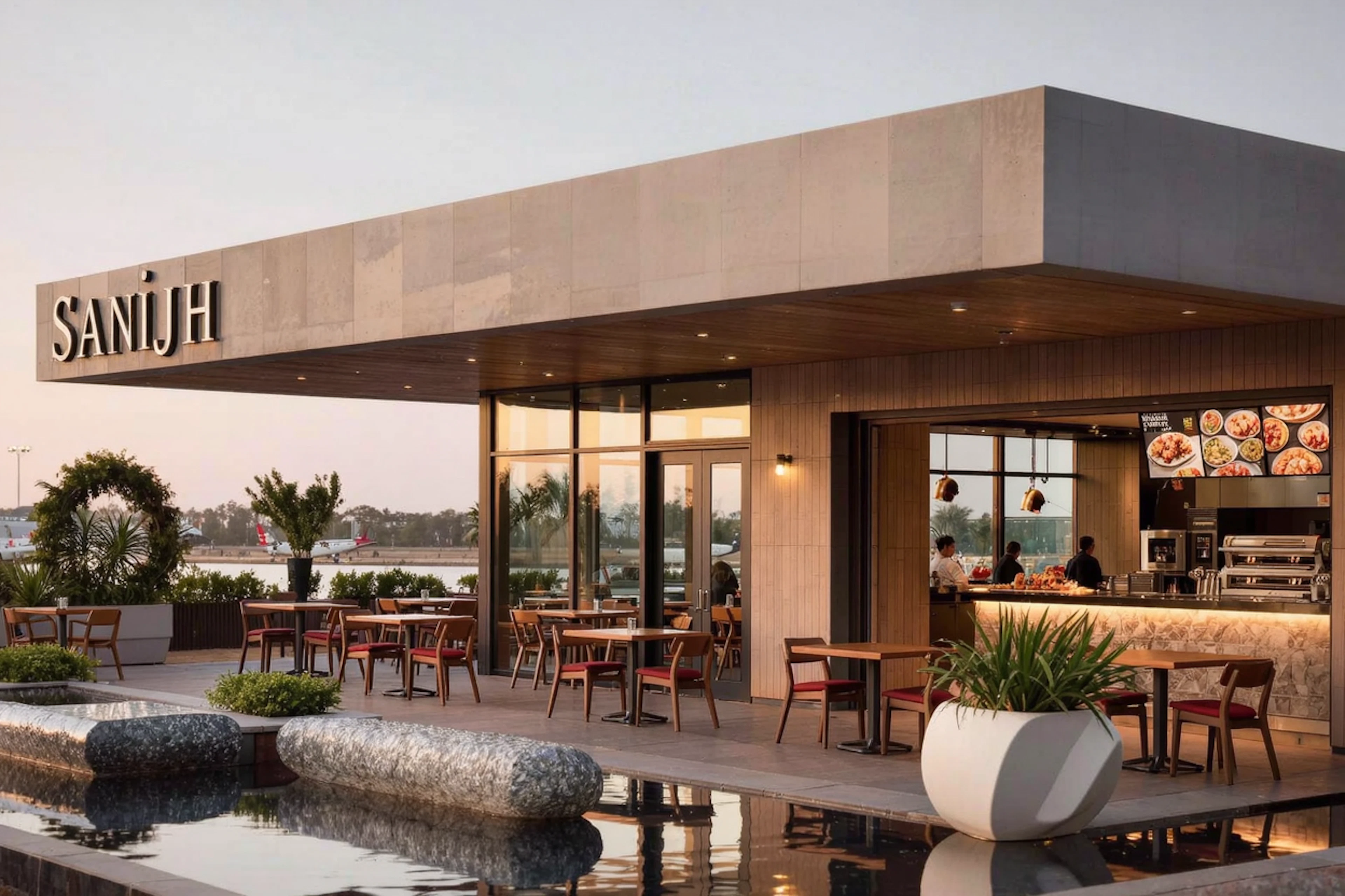 A 4.8-rated, 5,280-review Indian restaurant is a 0.4-mile walk from the front door — an easy weeknight dinner option and a concrete 'walkable dining' proof point for tours.