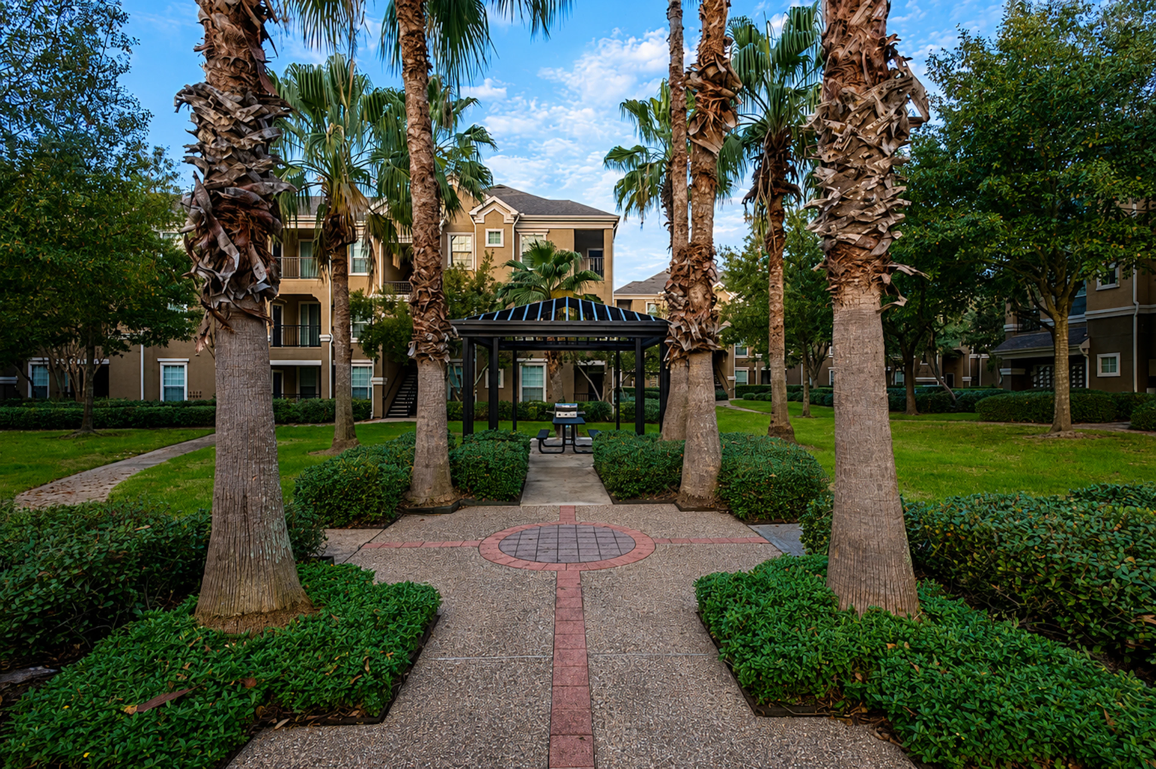Interior de la oficina de leasing en Estates at Fountain Lake.