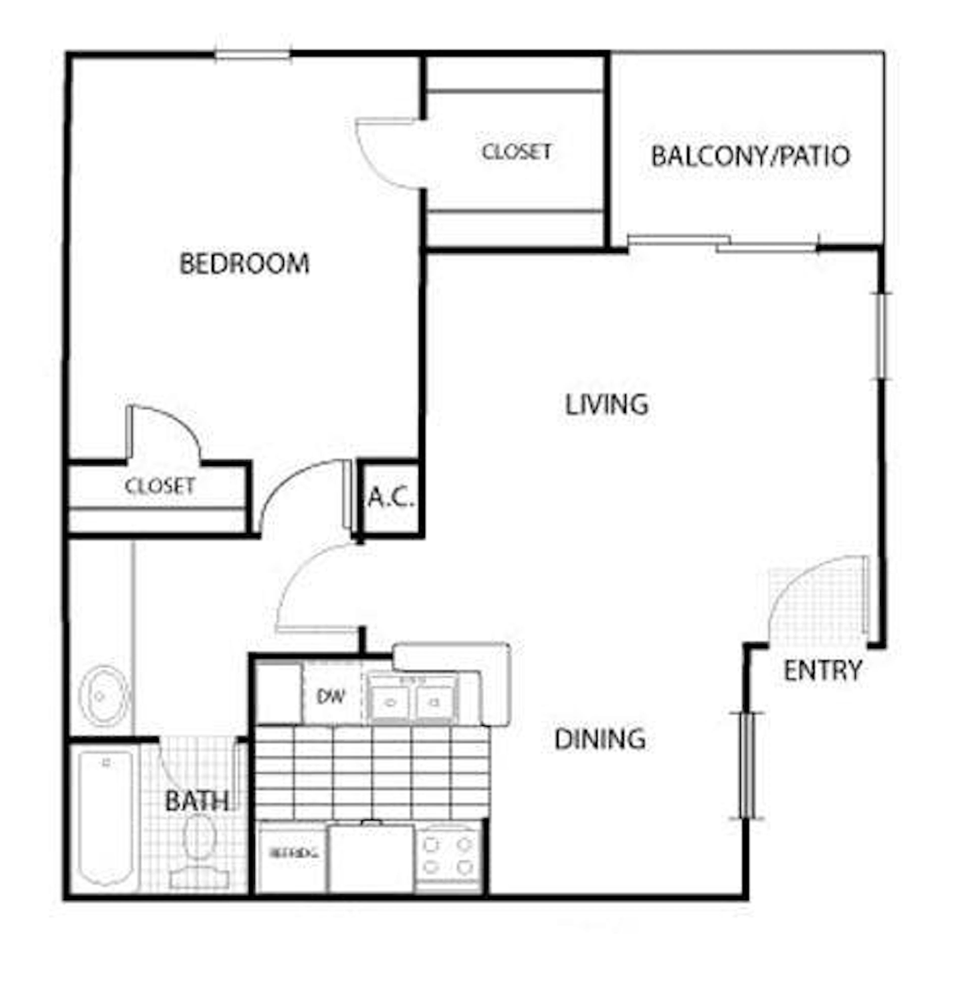 Showcase the monthly concessions available for 1-bedroom and 2-bedroom units with specific lease terms.