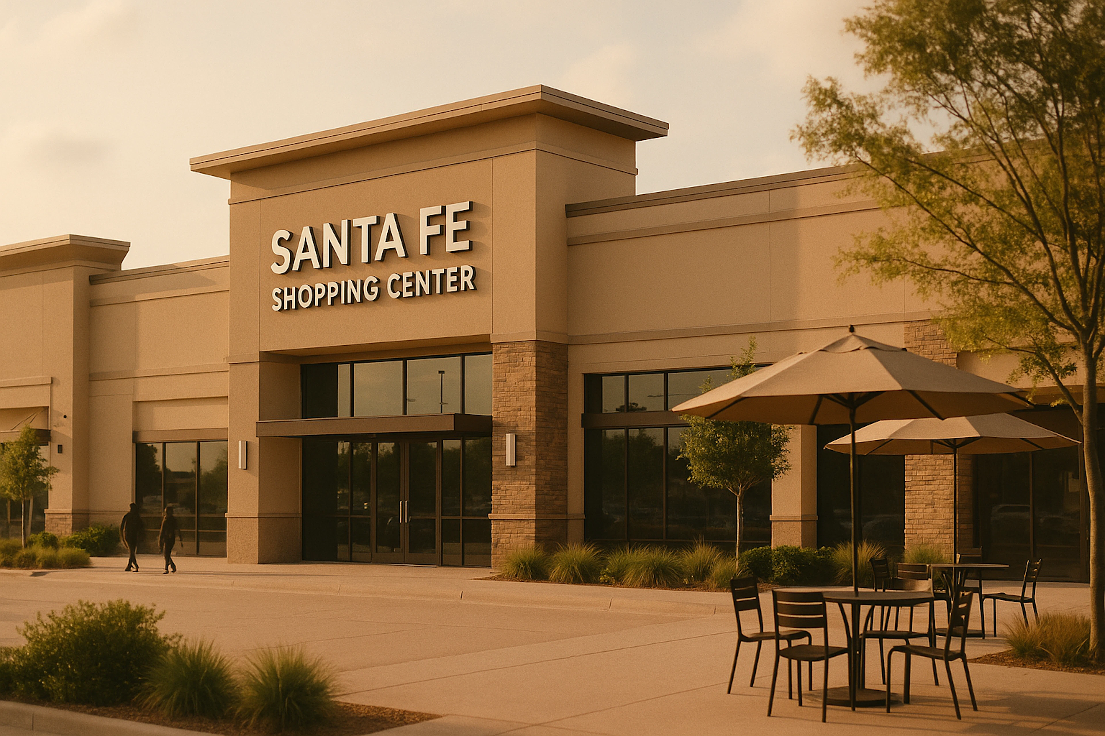Highlight the convenience of nearby shopping options.