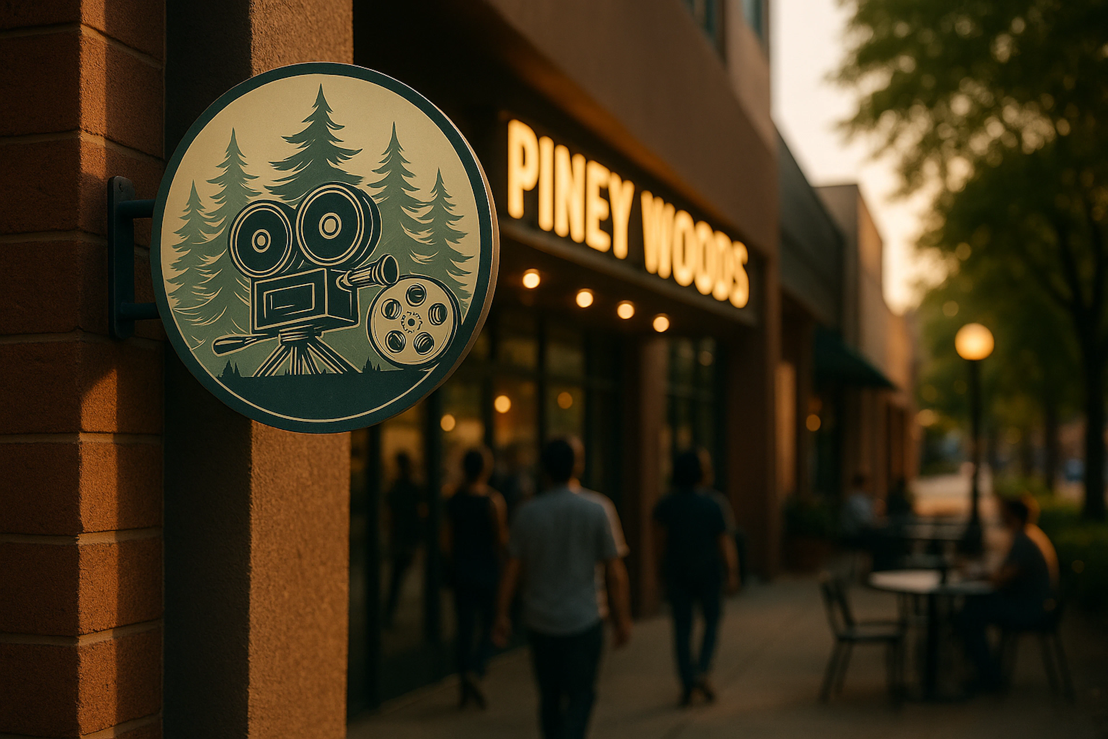 Promoting the inaugural Piney Woods Film Festival in The Woodlands, featuring independent films and panels.