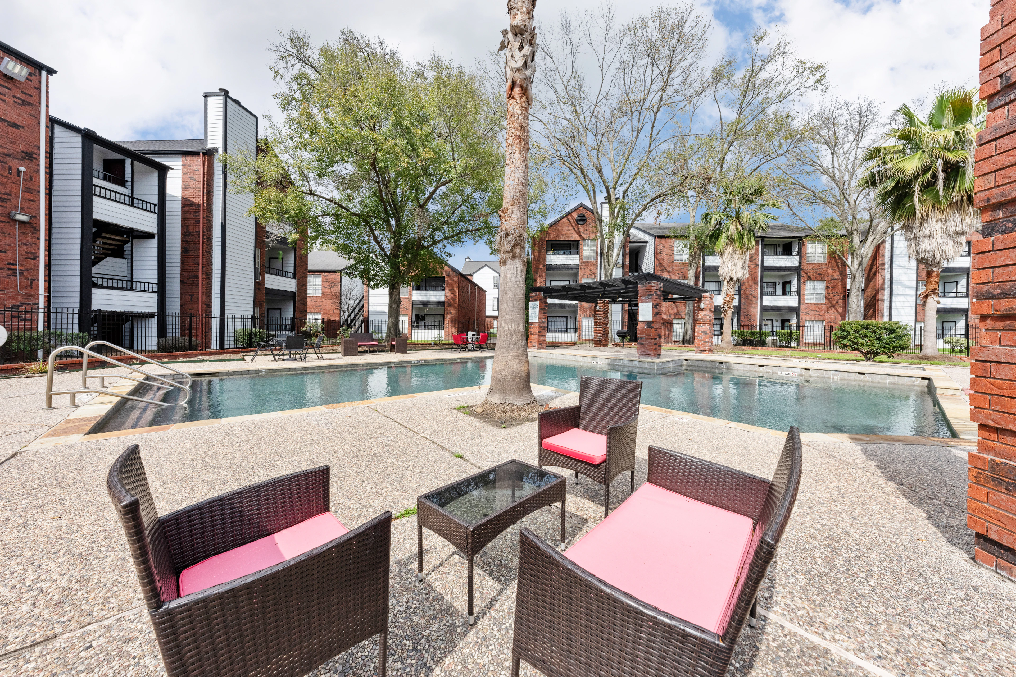 Living room at our West Oaks Landing apartments in Houston, Texas.