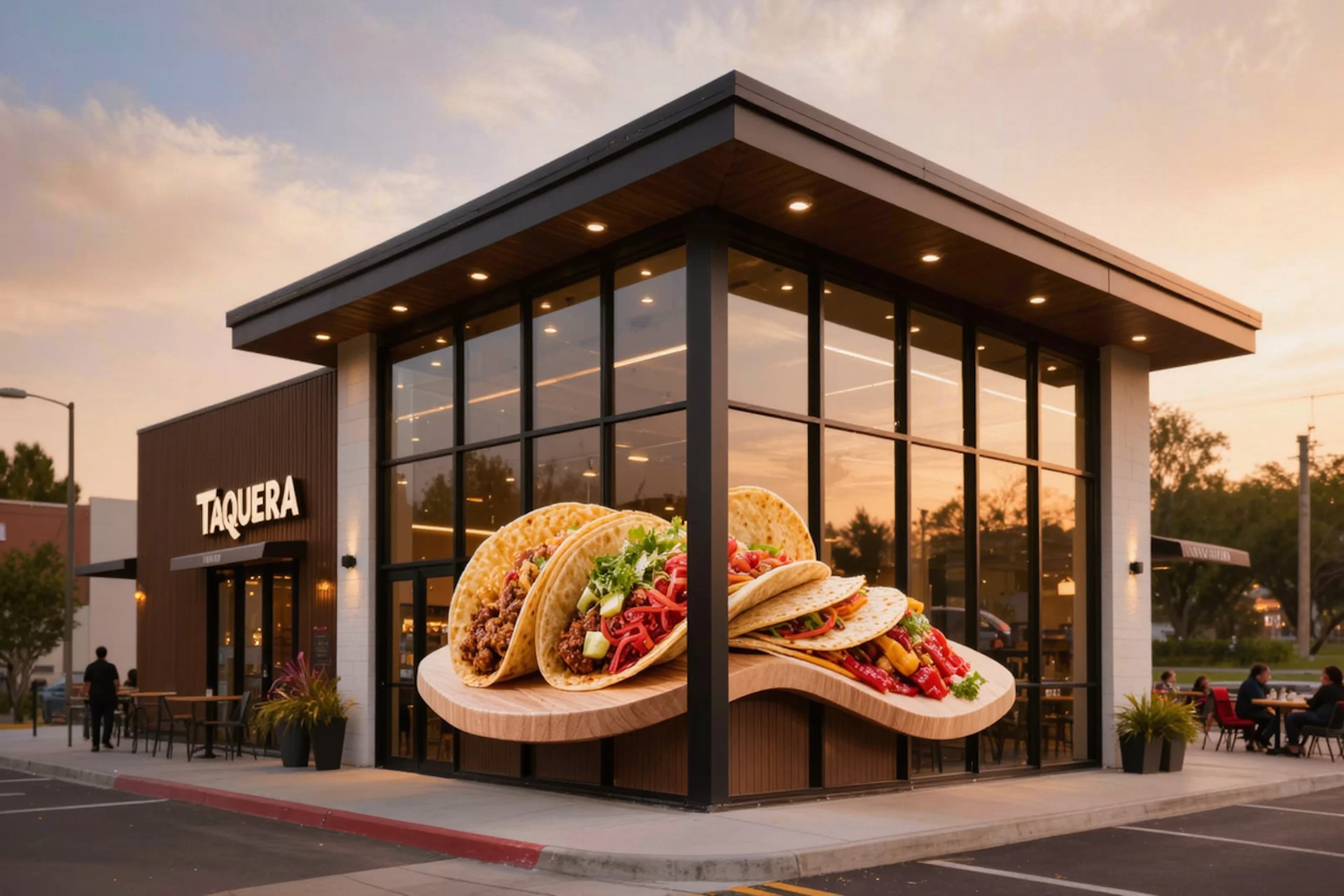 Taqueria El Comal — a 5.0-rated taqueria half a mile from West Oaks Landing — as the quick, casual taco stop inside the West Oaks Plaza corridor.